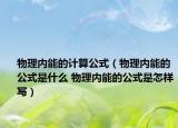 物理内能的计算公式（物理内能的公式是什么 物理内能的公式是怎样写）