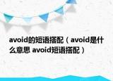 avoid的短语搭配（avoid是什么意思 avoid短语搭配）