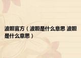 波胆官方（波胆是什么意思 波胆是什么意思）