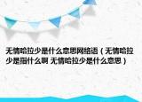 无情哈拉少是什么意思网络语（无情哈拉少是指什么啊 无情哈拉少是什么意思）