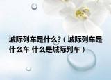 城际列车是什么?（城际列车是什么车 什么是城际列车）