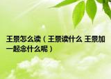 王景怎么读（王景读什么 王景加一起念什么呢）