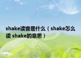shake读音是什么（shake怎么读 shake的意思）