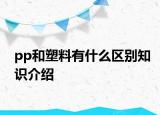 pp和塑料有什么区别知识介绍