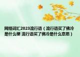 网络词汇2023流行语（流行语买了佛冷是什么梗 流行语买了佛冷是什么意思）