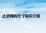 止逆阀的尺寸知识介绍