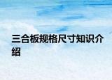 三合板规格尺寸知识介绍