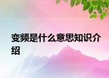 变频是什么意思知识介绍