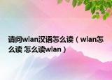 请问wlan汉语怎么读（wlan怎么读 怎么读wlan）
