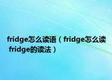 fridge怎么读语（fridge怎么读 fridge的读法）