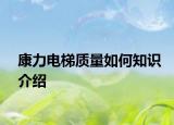 康力电梯质量如何知识介绍