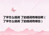 了字怎么组词 了的组词有哪些呢（了字怎么组词 了的组词有哪些）