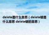 delete是什么意思（delete键是什么意思 delete键的意思）