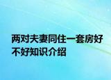 两对夫妻同住一套房好不好知识介绍