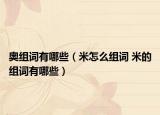 奥组词有哪些（米怎么组词 米的组词有哪些）