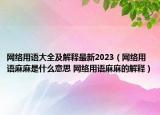 网络用语大全及解释最新2023（网络用语麻麻是什么意思 网络用语麻麻的解释）