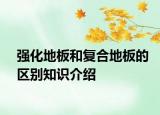 强化地板和复合地板的区别知识介绍
