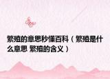 繁殖的意思秒懂百科（繁殖是什么意思 繁殖的含义）