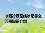冰箱冷藏室结冰是怎么回事知识介绍