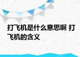 打飞机是什么意思啊 打飞机的含义