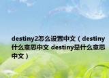 destiny2怎么设置中文（destiny什么意思中文 destiny是什么意思中文）