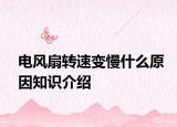电风扇转速变慢什么原因知识介绍