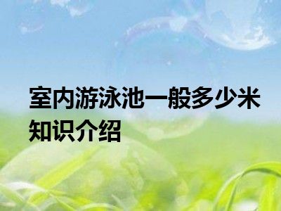 室内游泳池一般多少米知识介绍