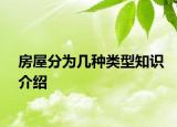 房屋分为几种类型知识介绍