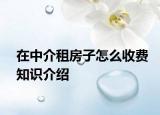 在中介租房子怎么收费知识介绍