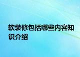 软装修包括哪些内容知识介绍