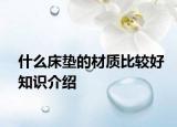 什么床垫的材质比较好知识介绍