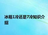 冰箱1冷还是7冷知识介绍