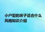 小户型的房子适合什么风格知识介绍