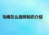 马桶怎么选择知识介绍