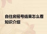 自住房摇号结果怎么看知识介绍