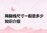 踢脚线尺寸一般是多少知识介绍