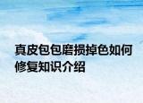 真皮包包磨损掉色如何修复知识介绍