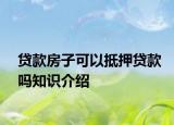 贷款房子可以抵押贷款吗知识介绍
