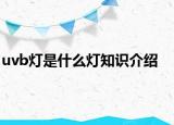 uvb灯是什么灯知识介绍