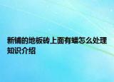 新铺的地板砖上面有蜡怎么处理知识介绍