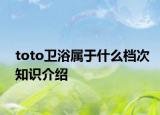toto卫浴属于什么档次知识介绍