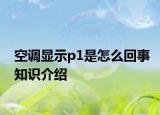 空调显示p1是怎么回事知识介绍