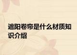 遮阳卷帘是什么材质知识介绍