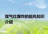 煤气灶爆炸的前兆知识介绍
