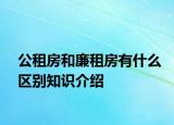 公租房和廉租房有什么区别知识介绍