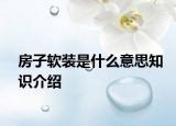 房子软装是什么意思知识介绍