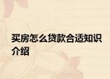 买房怎么贷款合适知识介绍