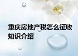重庆房地产税怎么征收知识介绍