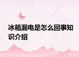 冰箱漏电是怎么回事知识介绍