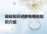 瓷砖知识讲解有哪些知识介绍